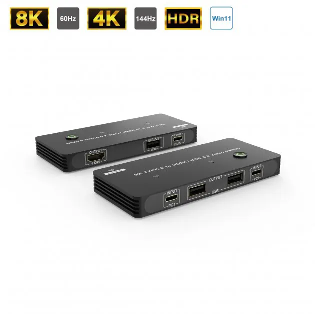 8K Type C to HDMI / USB 2.0 Video Switch