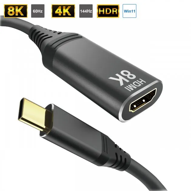 8K Type C to HDMI Converter (Aluminum Hood)