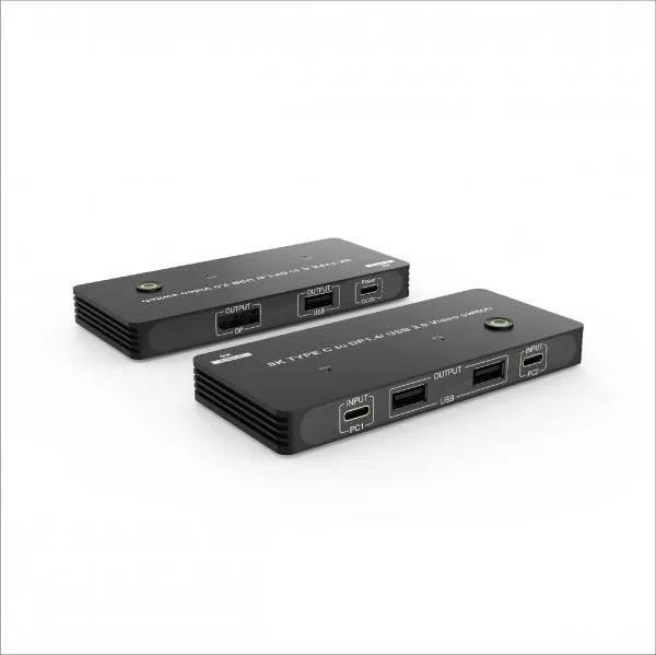 8K Type C to DP 1.4 / USB 2.0 Video Switch