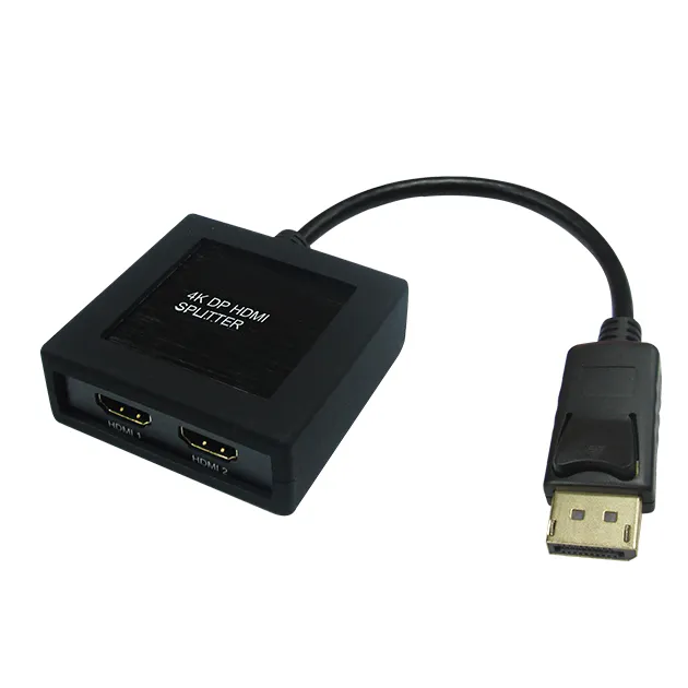 4K DP 1.2 to 2 x HDMI MST Splitter with Cable
