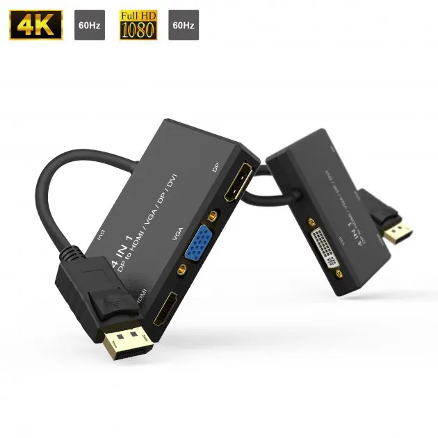 4 in 1 – DP to HDMI / VGA / DP / DVI Converter
