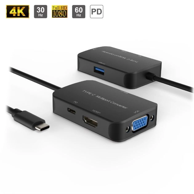 Type C to HDMI<sup>®</sup> / VGA / USB 3.2 Converter