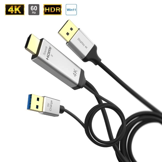 4K HDMI<sup>®</sup> to DP Cable 1-3M