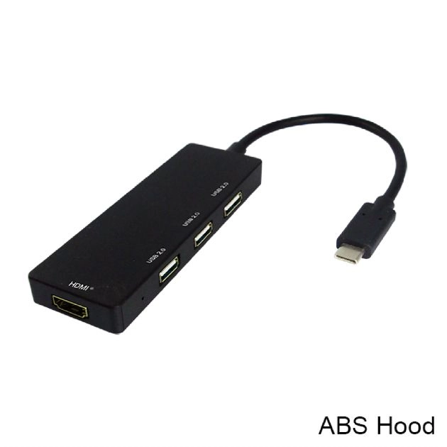 Type C to USB 2.0 x 3 + HDMI<sup>®</sup> Converter