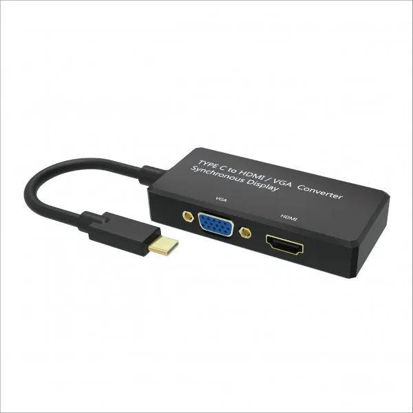 Type C to HDMI / VGA Converter (ABS Housing)