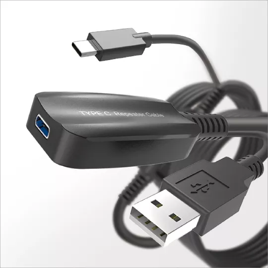 TYPE C/M to TYPE C/F Repeater Cable (10M)