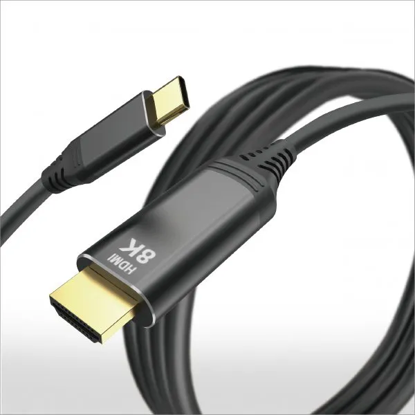 8K Type C to HDMI Cable 1-3m (Aluminum Hood)