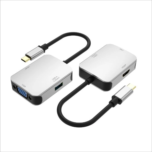 Type C to HDMI<sup>®</sup> / VGA / USB 3.2 Converter (Synchronous Display)