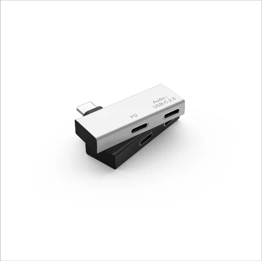  Type C 2 Port Adapter (PD & Type C Audio / USB2.0)