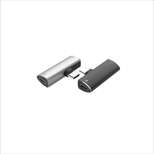  Type C 2 Port Adapter (Type C Audio & PD)