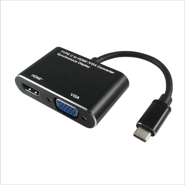 Type C to HDMI<sup>®</sup> / VGA Converter (Aluminum Housing)