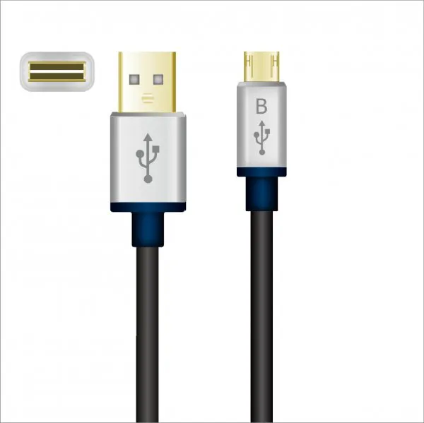 USB 2.0 A/M Reversible to MIni 5P Cable